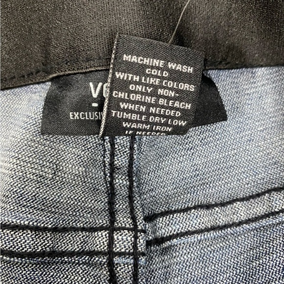 Venezia Womens Jeans Size 16 Mid-Rise Straight Dark Blue Stretch No Gap Waist - Picture 6 of 10